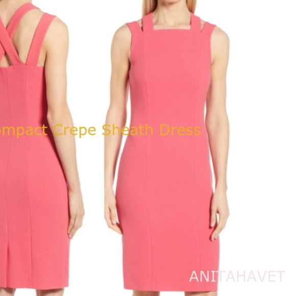BOSS Compact Crepe Sheath Dress Daphine - Picture 2 of 6